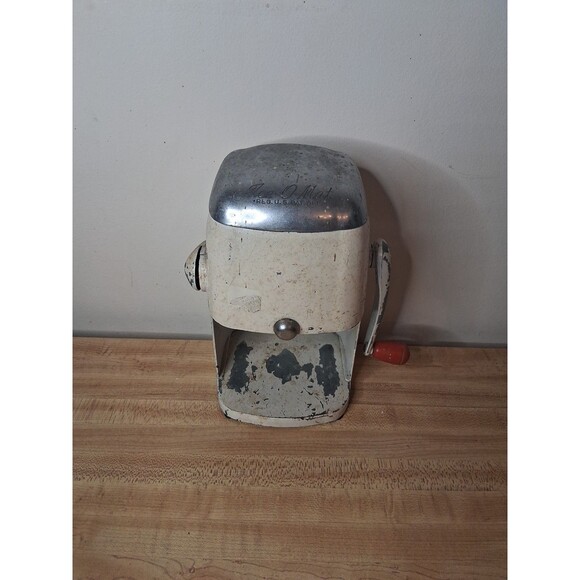 Vintage Manual Ice Crusher Chrome Metal – Retro Barware Kitchen Tool – Works - Picture 1 of 7